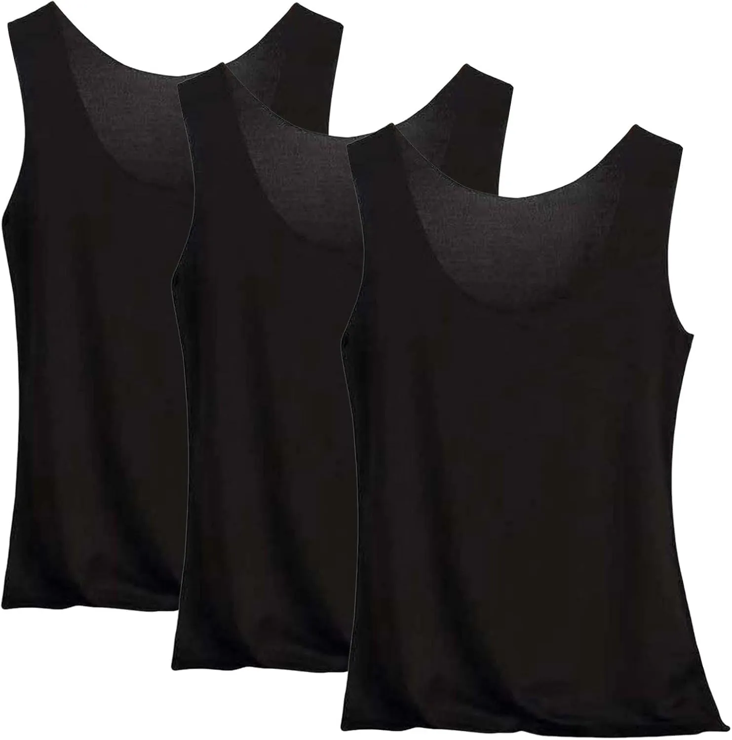 3 Pack Tank Top for Women 2025 Sleeveless U Neck Summer Causal Loose Fit Tops Basic Flowy Comfy Long Shirts Blouse
