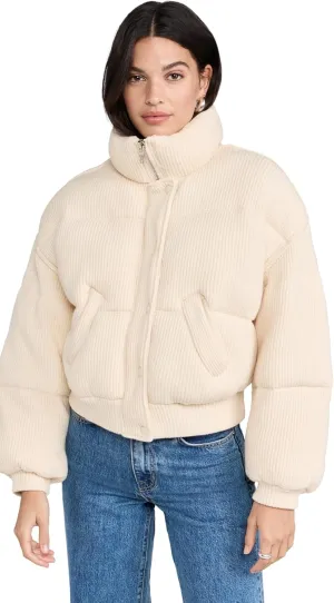 [BLANKNYC] Women's Cream Pie Bomber Jacket