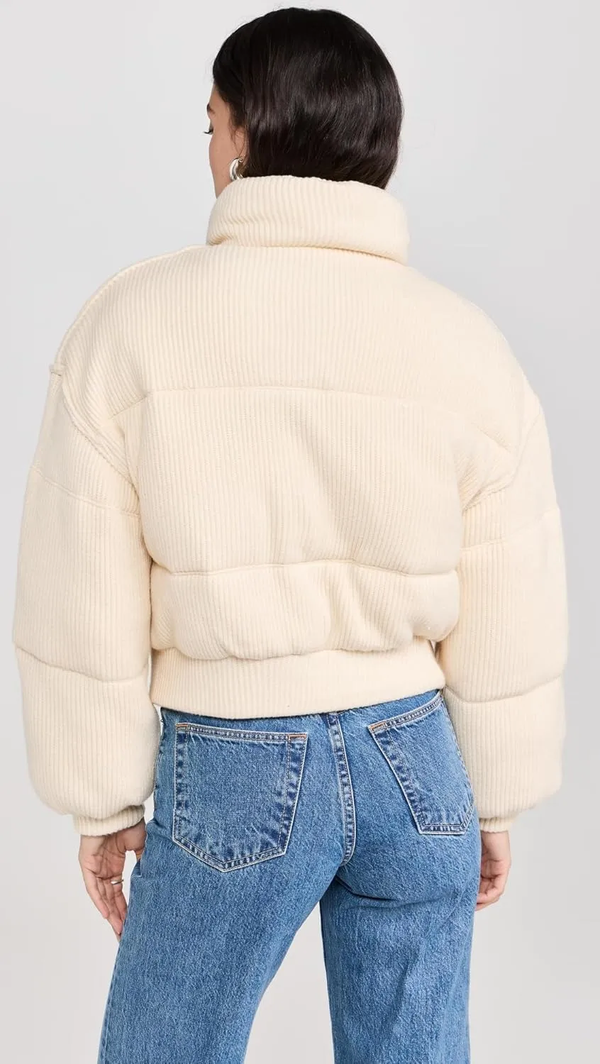 [BLANKNYC] Women's Cream Pie Bomber Jacket