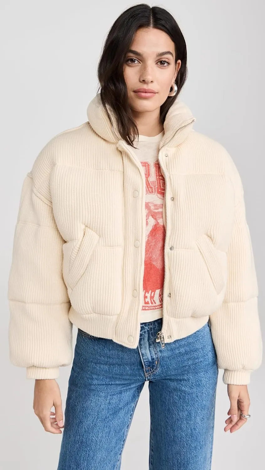 [BLANKNYC] Women's Cream Pie Bomber Jacket