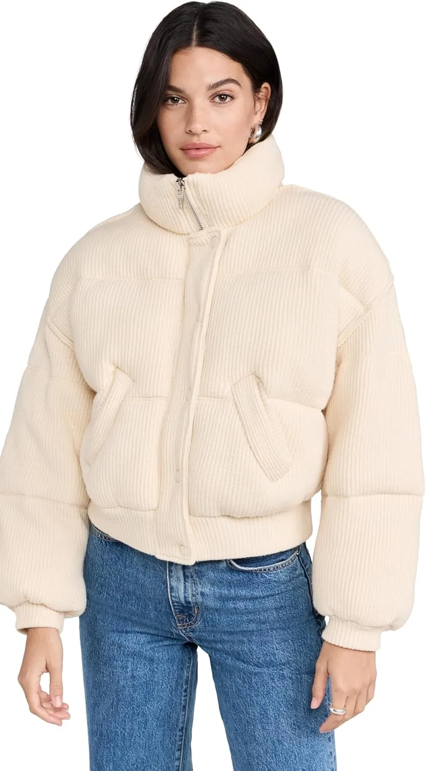 [BLANKNYC] Women's Cream Pie Bomber Jacket