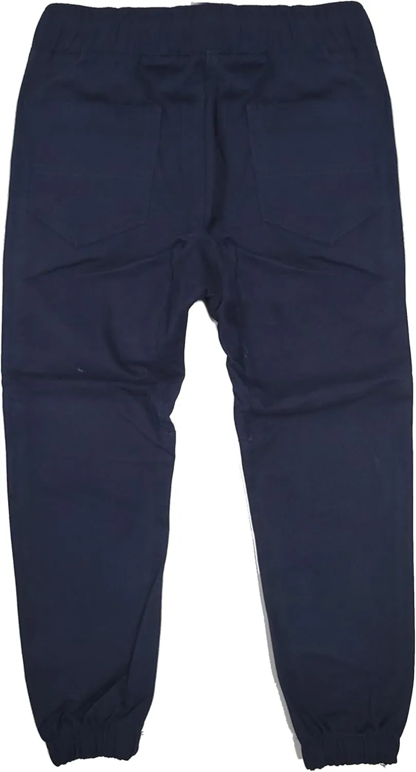 Boys Pull-On Cotton Stretch Elastic Waist School Uniform Jogger Pants