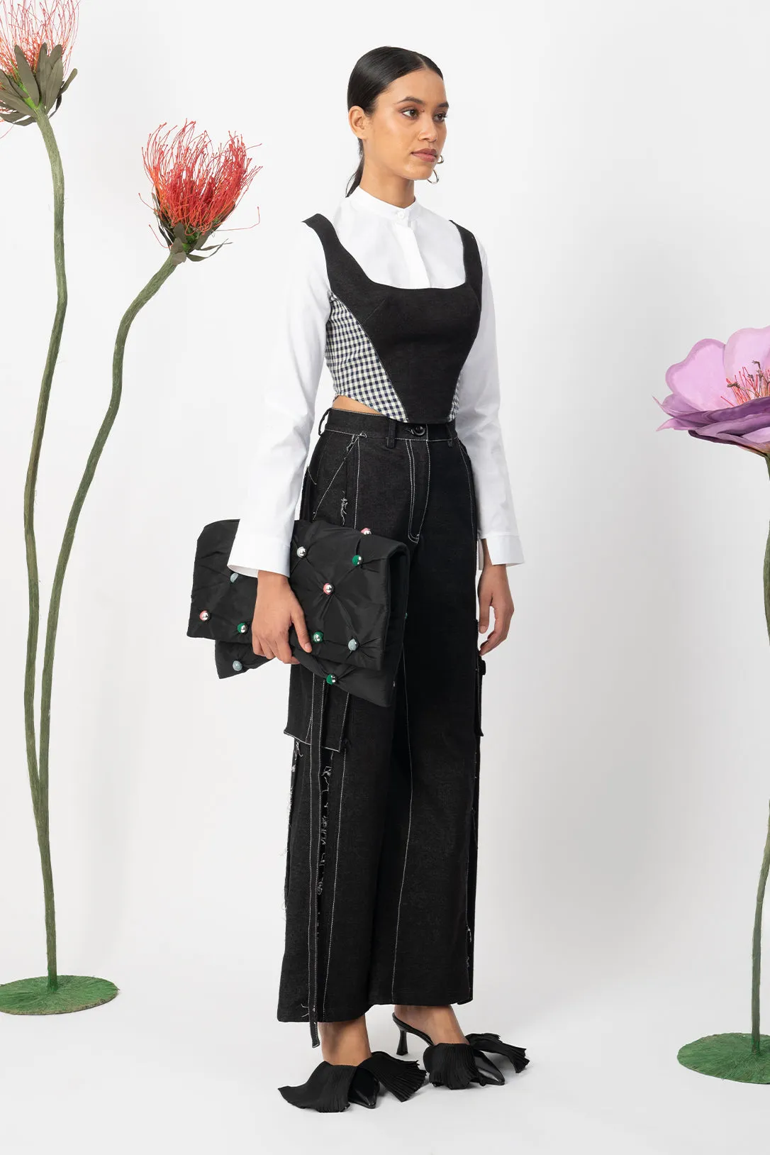 Cerise denim pants