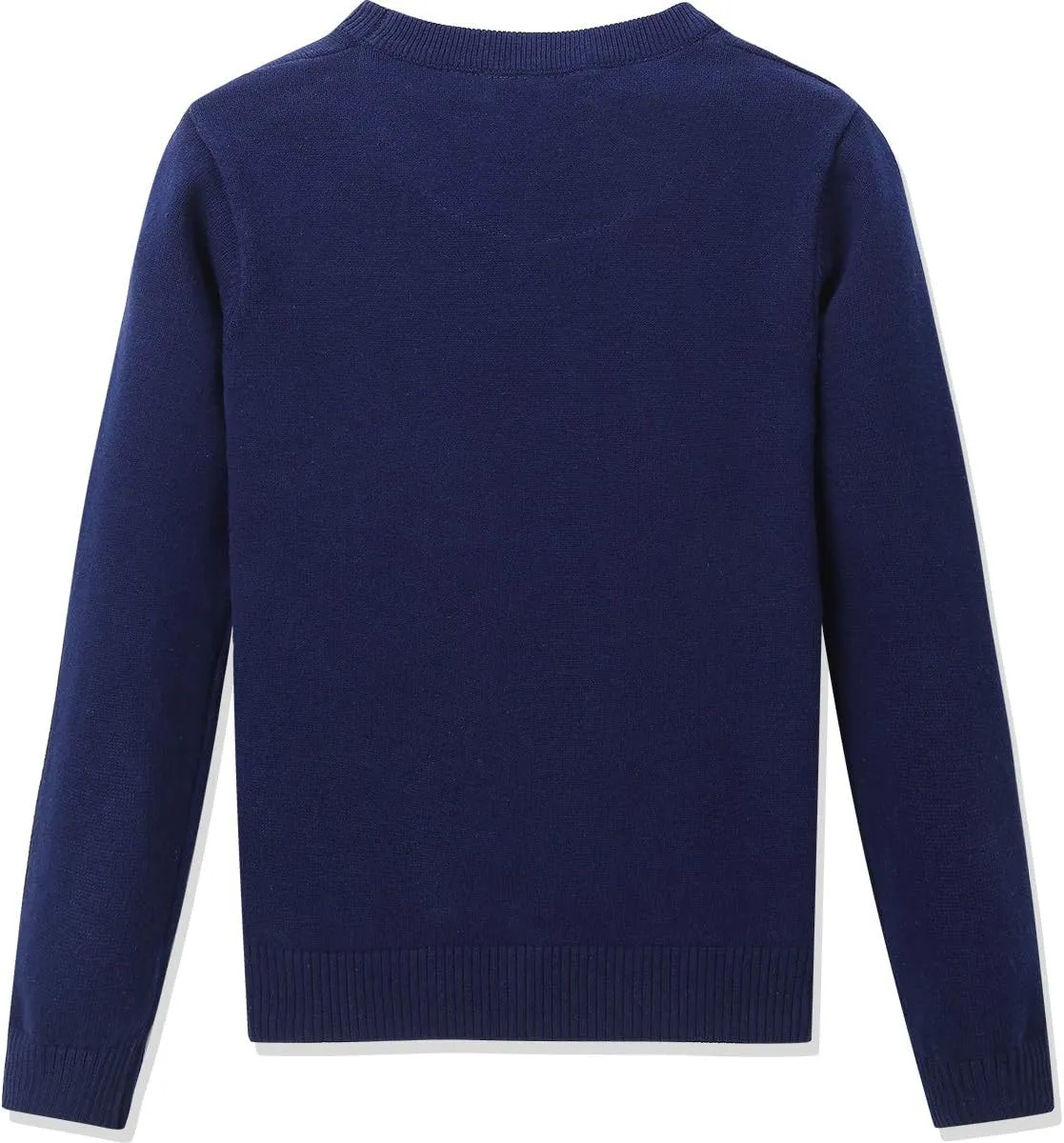CUNYI Boys' Long Sleeve Crew Neck Cotton Pullover Knit Sweater