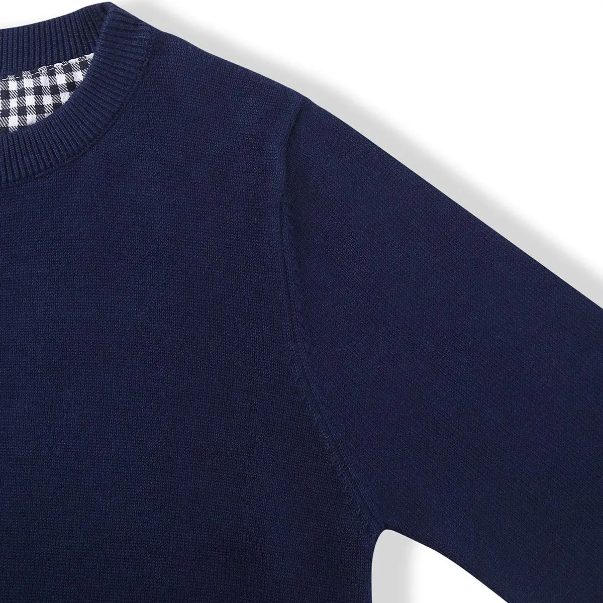CUNYI Boys' Long Sleeve Crew Neck Cotton Pullover Knit Sweater