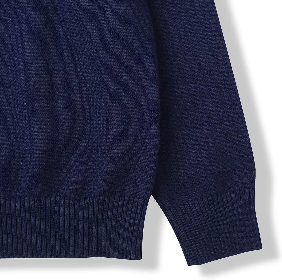 CUNYI Boys' Long Sleeve Crew Neck Cotton Pullover Knit Sweater