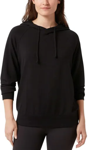 Eddie Bauer Women Hoodie with Drawstring Soft Fabric Relaxed Fit (Black, L)