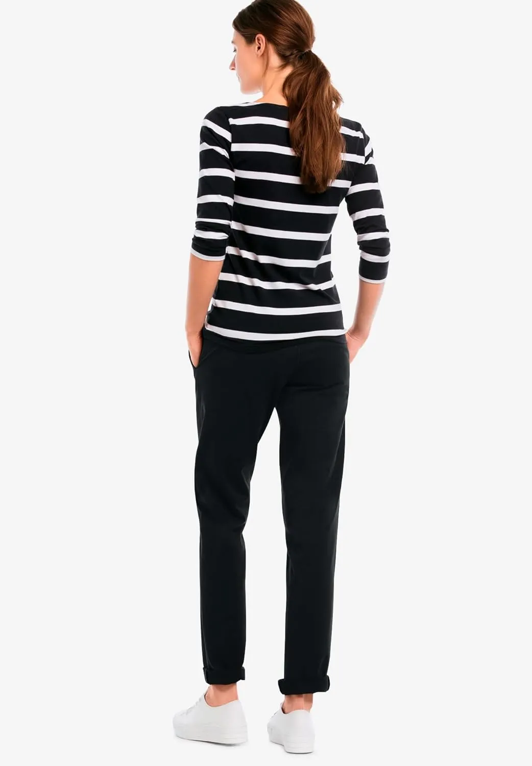 ellos Comfortable Women's Plus Size Modern Stretch Chino Pants Slim Fit Work & Casual