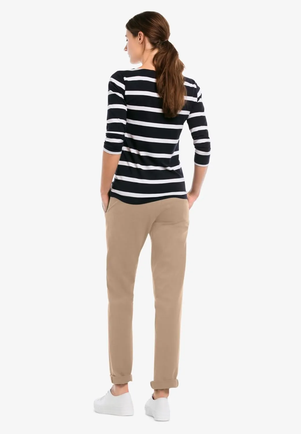 ellos Comfortable Women's Plus Size Modern Stretch Chino Pants Slim Fit Work & Casual