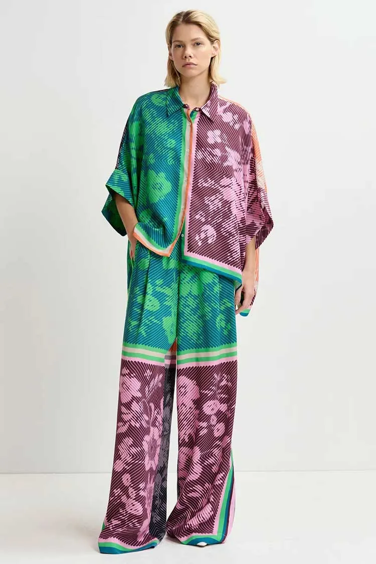 Gretel Multicolour Printed Wide Leg Pants
