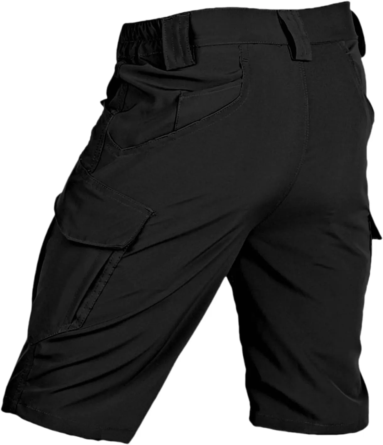 Mens Hiking Cargo Shorts Tactical Quick Dry Classic Shorts Elastic Waist Stretch Breathable Pant with Multi Pocket