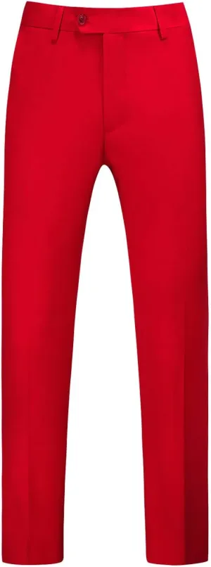 MOGU Mens Front Flat Casual Dress Pants Slim Fit