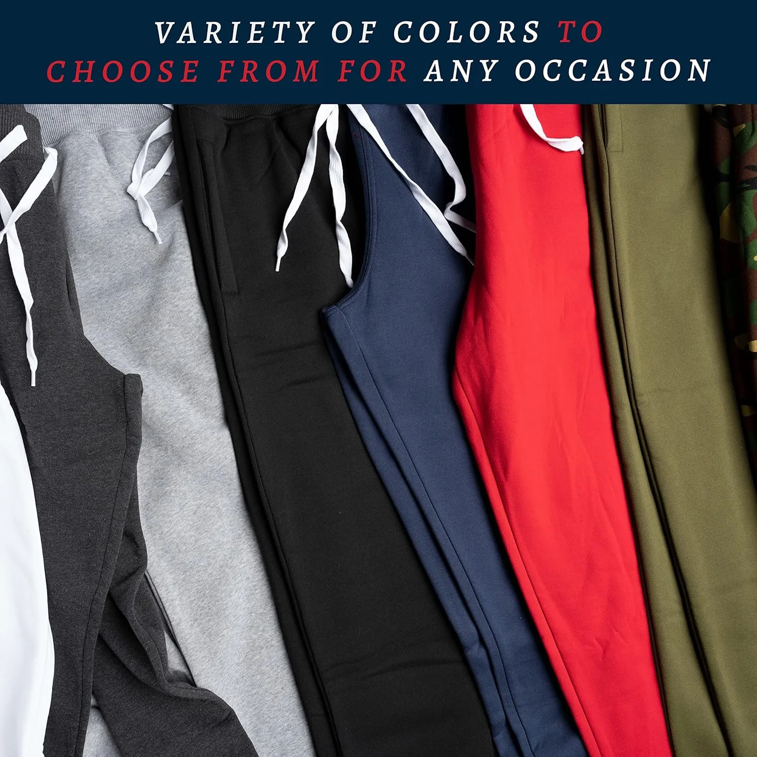 Premium Wear Mens Jogger Sweatpants - Lightweight, Super Soft, 100% Polyester | Elastic Drawstring, Deep Pockets, Tag-Free