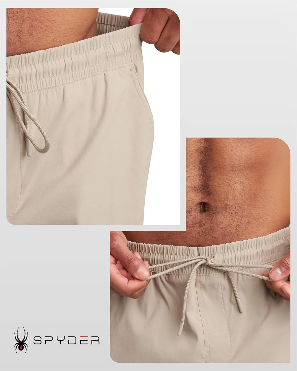 Spyder Mens Golf Pants - Lightweight Stretch Golf Pants Men with Drawstring & Pockets - Athletic Nylon Joggers for Men