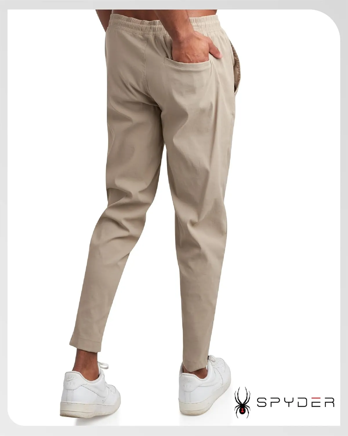 Spyder Mens Golf Pants - Lightweight Stretch Golf Pants Men with Drawstring & Pockets - Athletic Nylon Joggers for Men