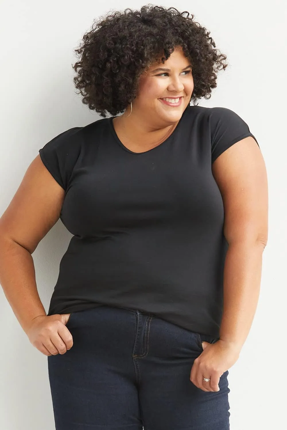 Women's Organic Pima Cotton Cap Sleeve Easy Tee